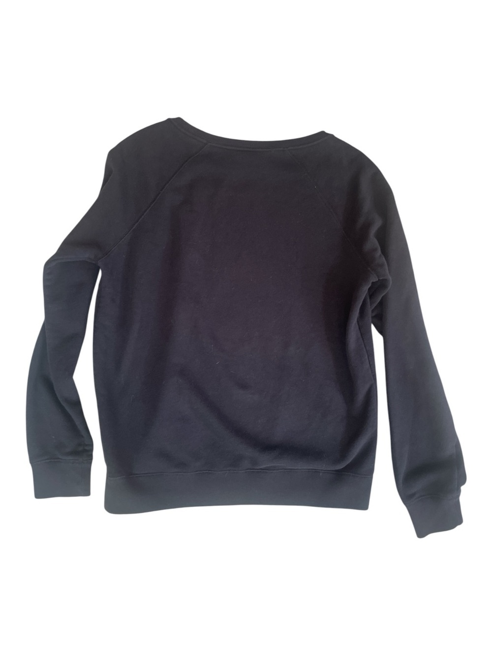 Vintage Nike Y2K Big Logo Crewneck Sweatshirt Black Scoop Neck Pullover Med - Picture 4 of 5